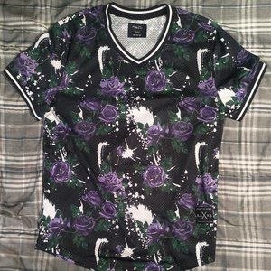 Rue 21 Purple Rose Jersey Tee XXL